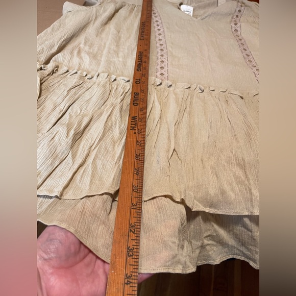 Cato Women’s Plus Summer Beach Swim Coverup Tan High-Low Hem Short Sleeve 26/28 - Picture 13 of 14